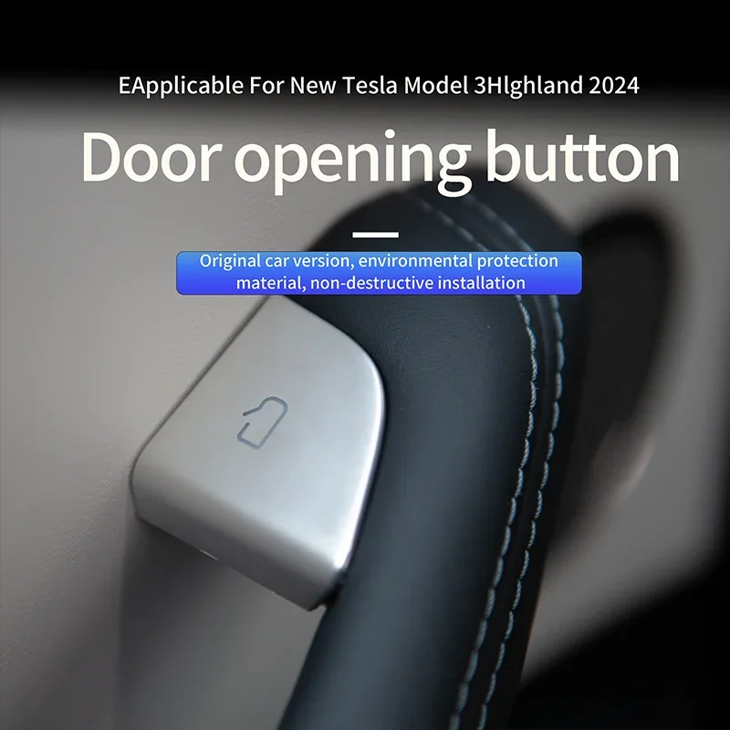 4 pezzi adesivi per pulsanti per porte aperte per auto per Tesla Model 3 Highland 2024 copertura per maniglia aperta per porte accessori per