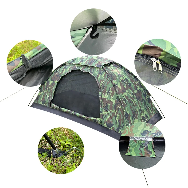 

Anpassung Wasserdichtes Taktisches Outdoor-Zelt 1-2 Pers Onen Camouflage Camping Zelt Fur Picknick