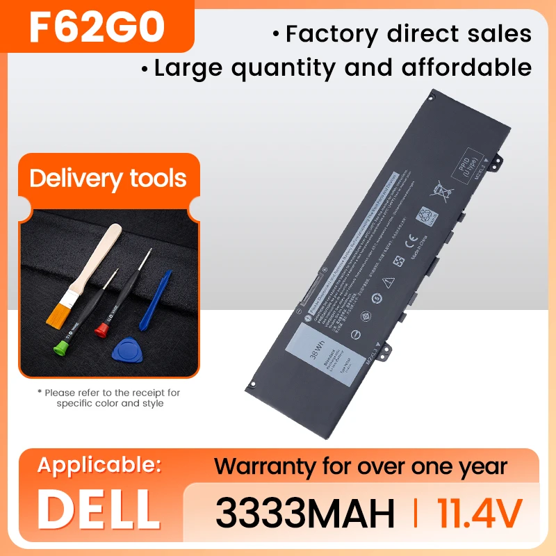 F62G0 Battery for Dell Inspiron 13 7000 7373 7386 2-in-1 7370 7380 P83G P83G002 P91G001 P87G001 Vostro 13 5370