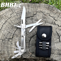 BHBT 14 in 1 Mini Multitool Folding Knife EDC Tactical Camping Survival Tools Outdoor Pocket Knife Scissors Screwdriver