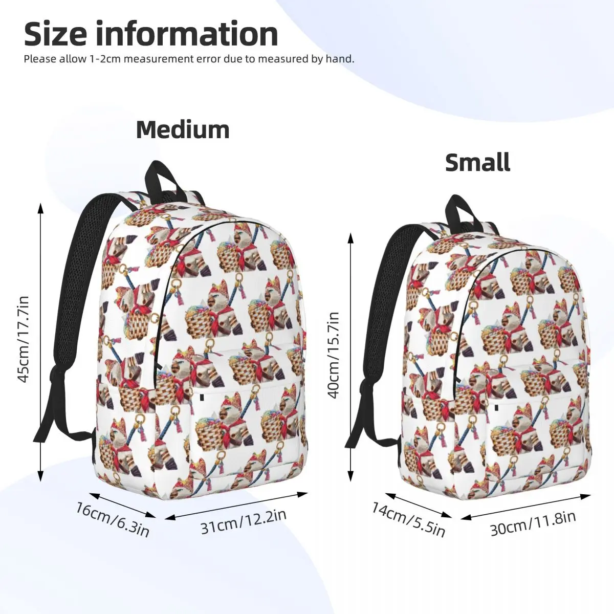 Monster Hunter Palico Cat Meowscular Backpack Daypack Large Capacity Children BookBag School Bag Shoulder Bags for Boys Girls