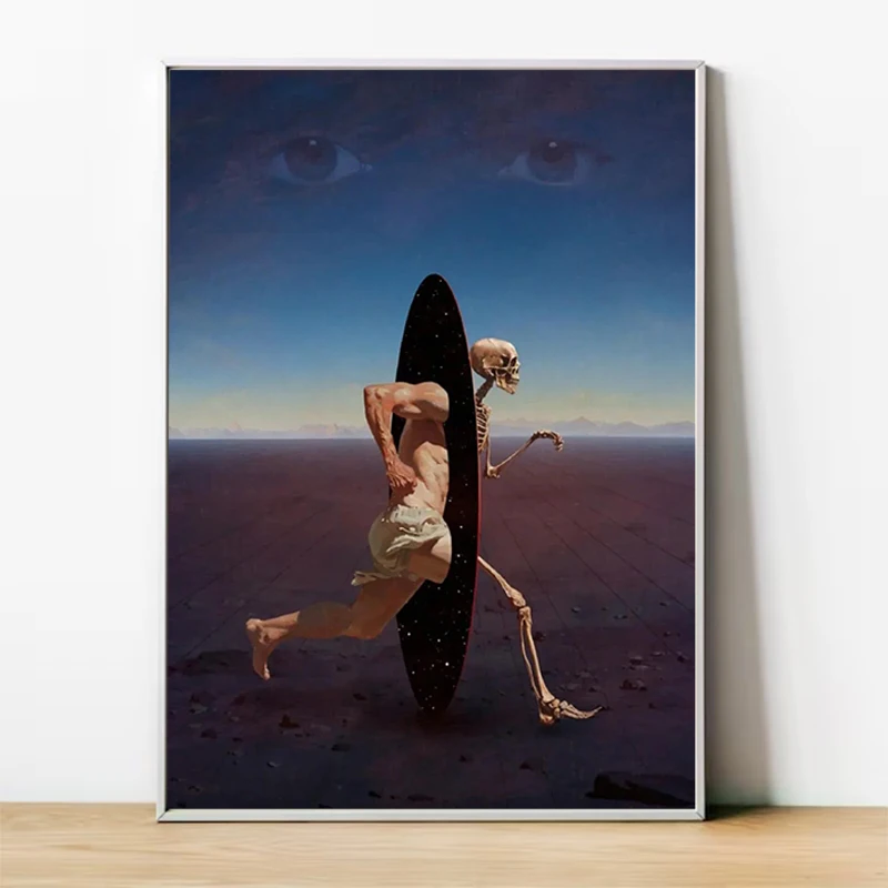 

Modern Wall Pictures for Living Room Decor Man Chema Mendez Surrealism Poster Decorative Picture Home Decoration