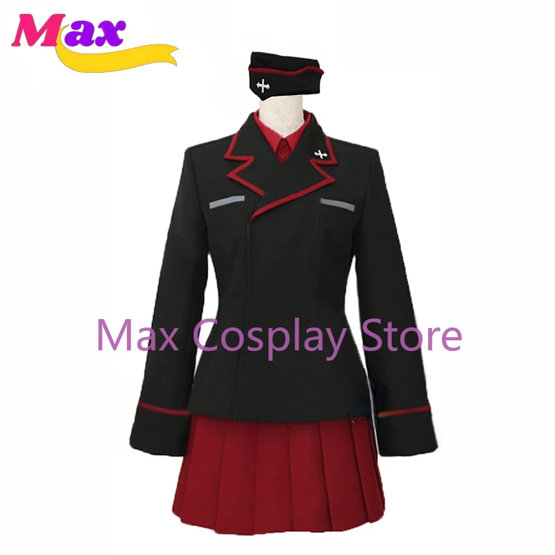 

Max Cos Anime GIRLS und PANZER Maho Nishizumi Black suit Cosplay Costume Carnaval Halloween Christmas Costume