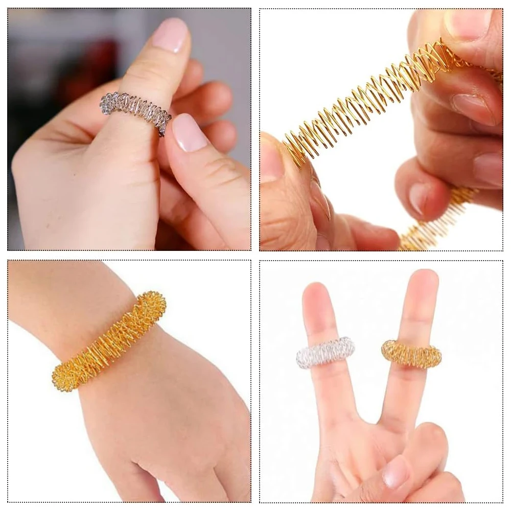 7/14Pcs Fingers & Wrist Massage Rings Set, Finger Acupressure Ring Finger Massage Ring for Finger Hand Wrist Massage Pain Relief