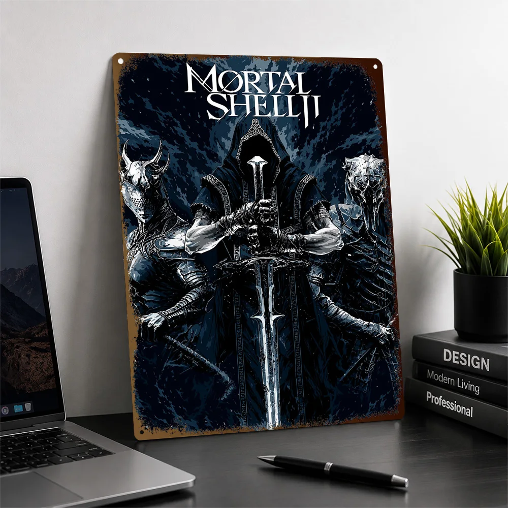 Mortal Shell II Dark Fantasy Aluminum Poster Personalized Metal Sign Atmospheric Character Style Wall Art Enhances Home Office