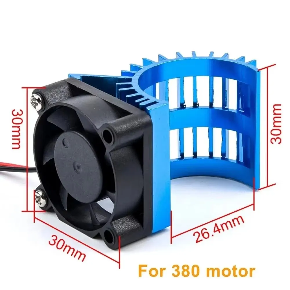 Dissipador de calor de motor sem escova + ventilador de refrigeração 380/540 tampa do dissipador de calor motor elétrico para modelo de carro RC HSP 7014