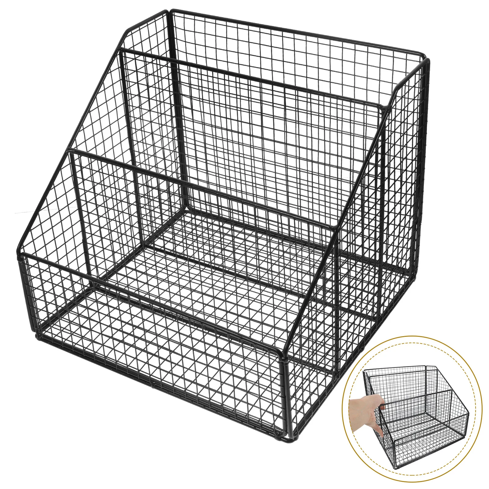 

Desktop Magazine Rack Iron Book Organizer for Desk File Holder Home Office Supplies Tabletop Storage Shelf Book Organizer