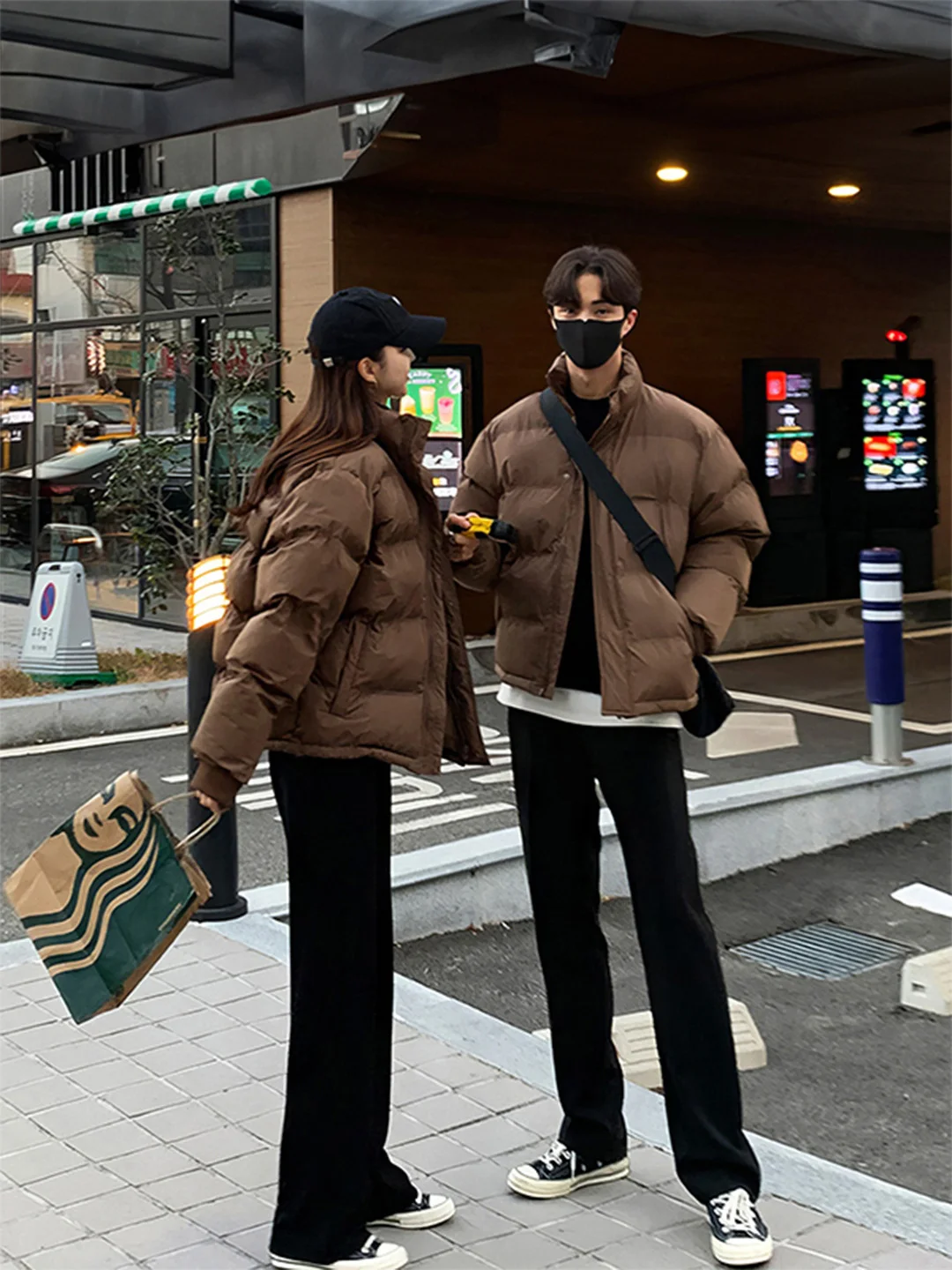 

Мужская зимняя утепленная куртка Browan с воротником-стойкой, модная теплая хлопковая куртка, парная одежда для влюбленных