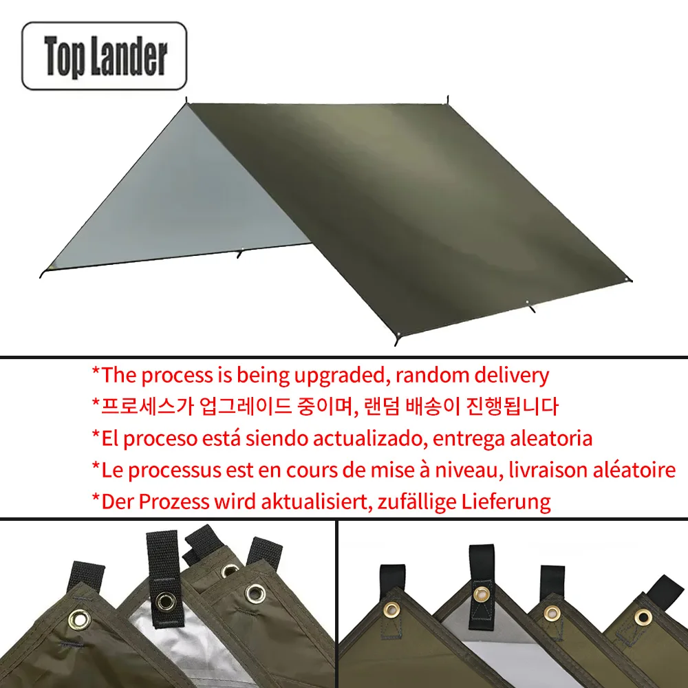 Camping Tarp Waterdichte Tent Toeristische Luifel Schaduw Tuin Luifel Strand Zonnescherm Buiten Ultralight Zon Onderdak Wandelen Backpacken