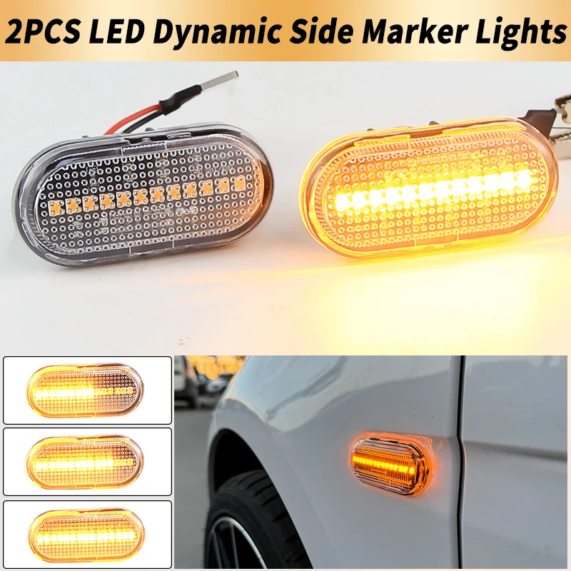 2PCS LED Side Marker Lights Canbus ​For Nissan Note 06- X-Trail 07-14 Interstar X70 99-10 Primastar X83 01-14 Turn Signal Lamps