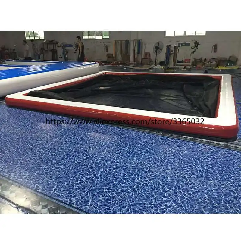 ヨットボート用5×5メートルのインフレータブルシープール、ボートでの水泳に人気の浮き輪式インフレータブルプール