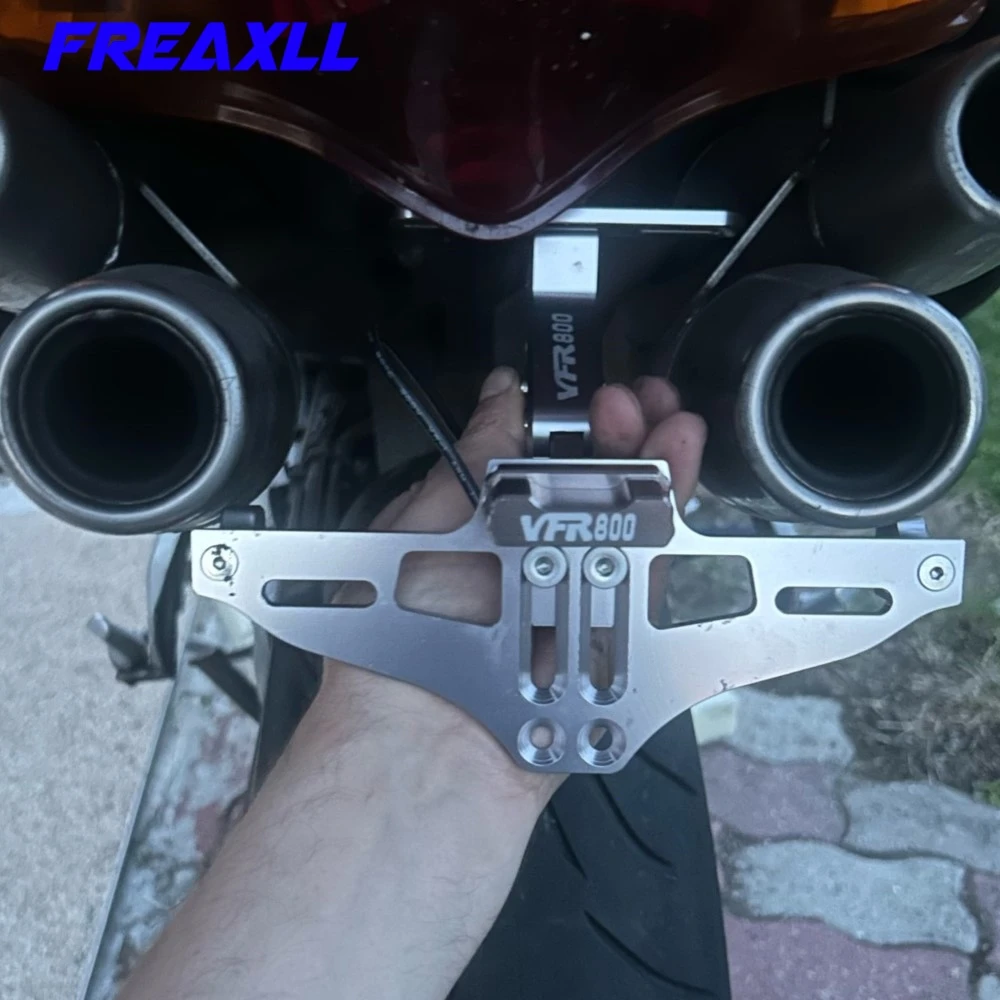

Motorcycle License Number Plate Holder LED Turn Signal Lights Accessories Parts FOR HONDA VFR800F VFR 800 F VFR800 F 2002-2017