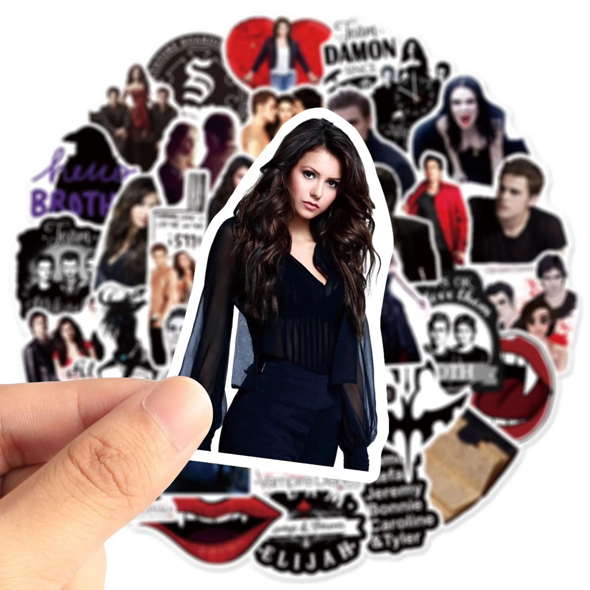 50PCS Classic American TV series Vampire Diaries Cool Stickers Car Motorcycle Travel Journal Luggage Phone Guitar Graffiti Stick