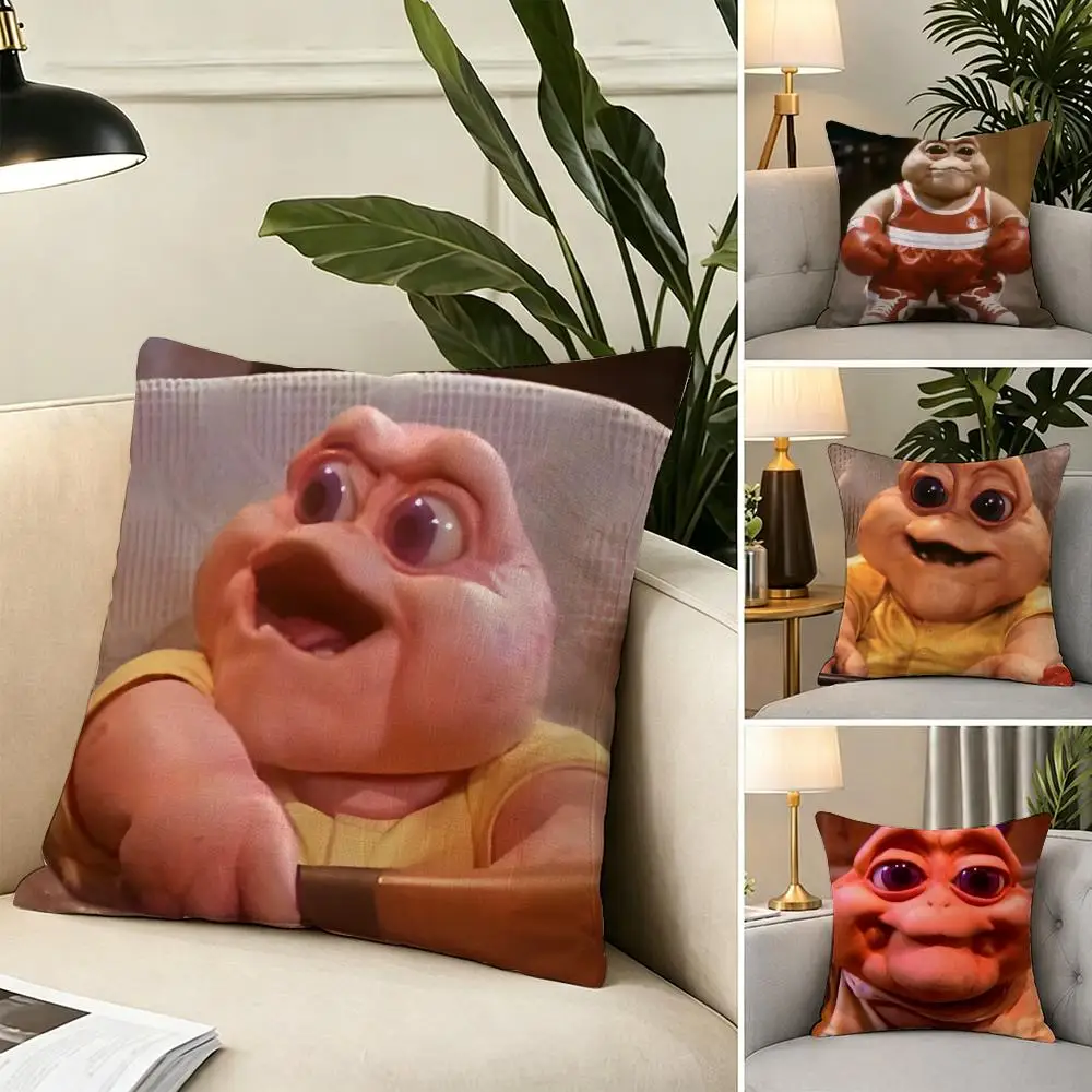 Funda de cojín de tela suave con diseño de dinosaurios de Baby Sinclair, funda de almohada, funda de cojín, almohada para sofá, decoración del hogar