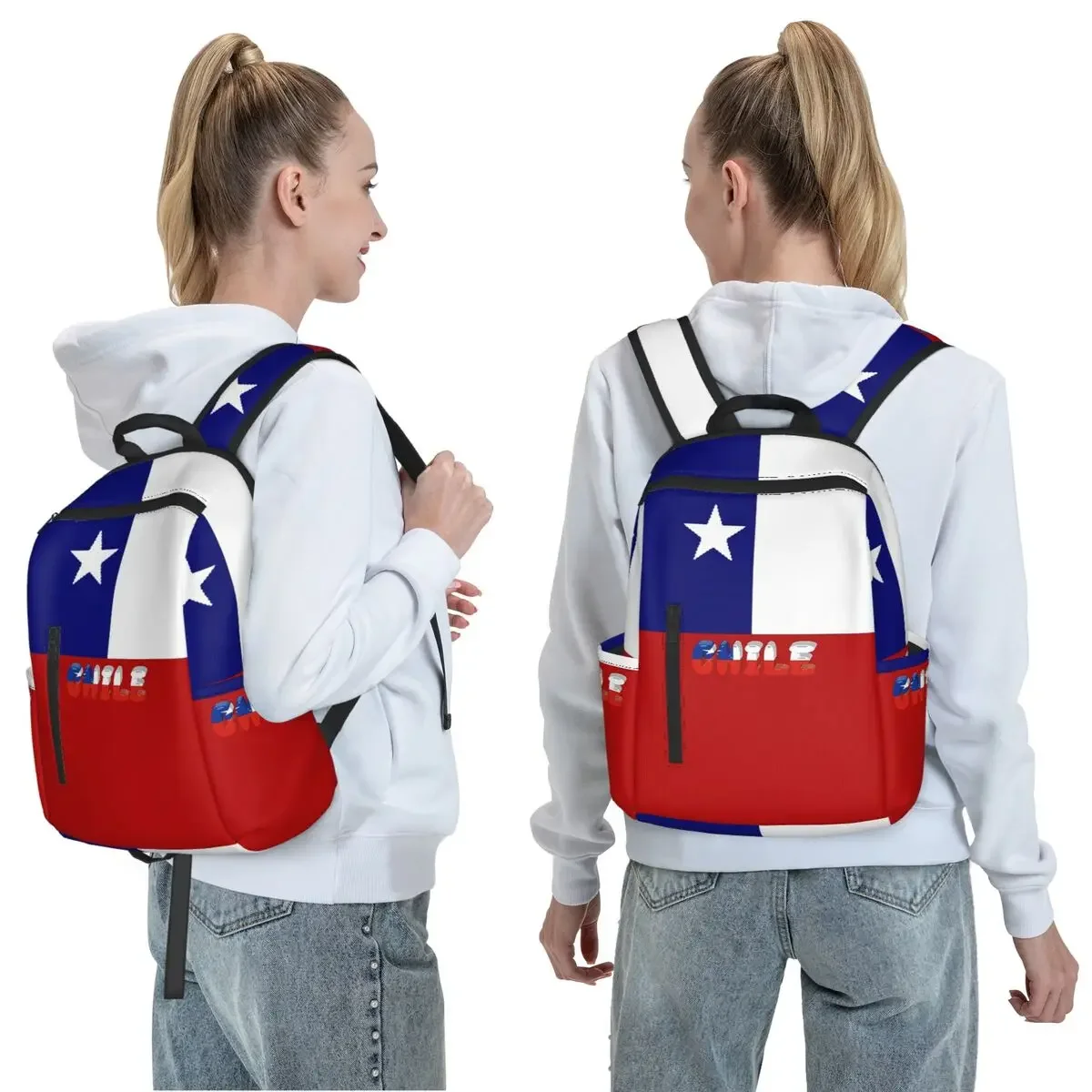Flag Of Chile Backpack Daypack Children BookBag School Bag Shoulder Bags for Men Women