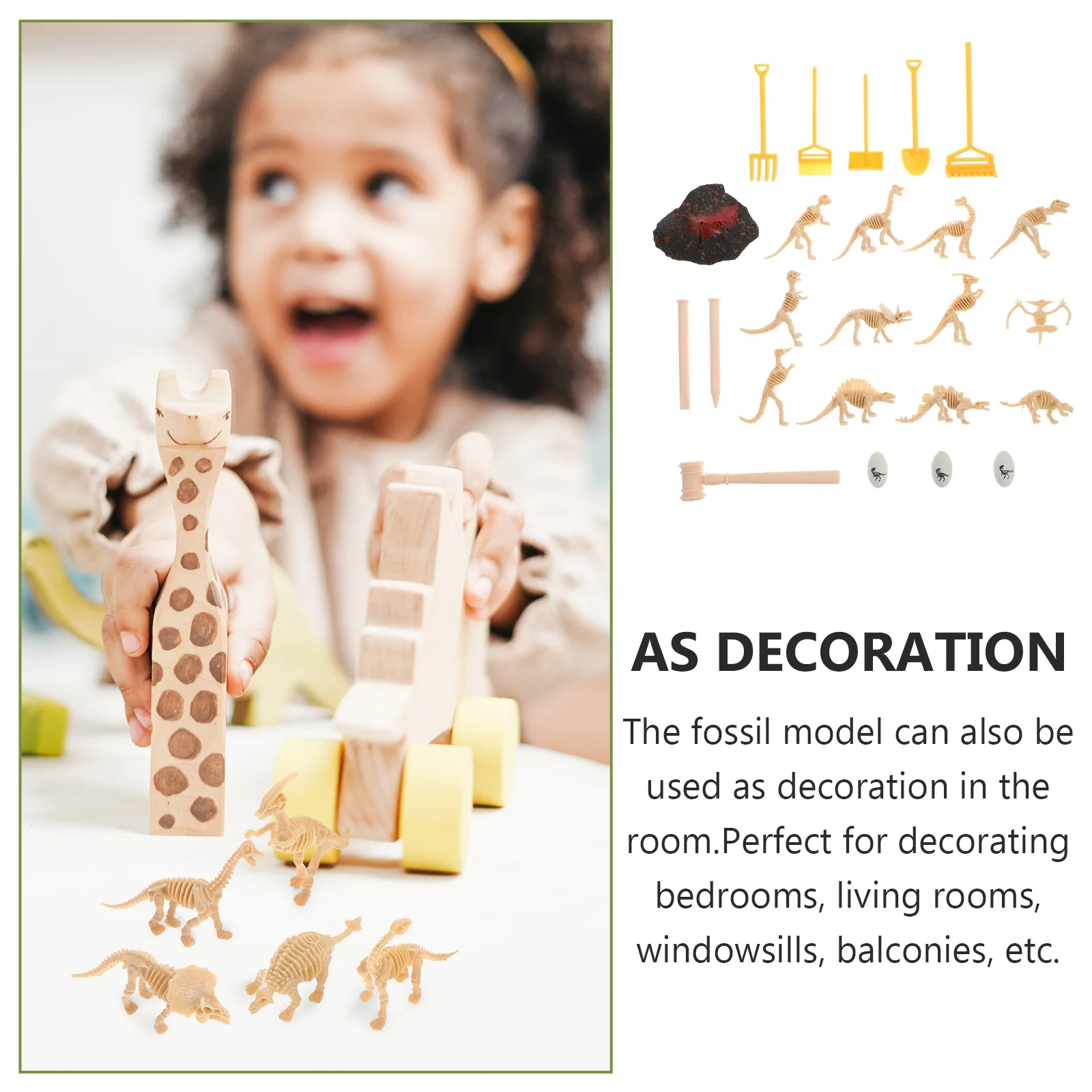 24 peças dinossauro crianças brinquedos criativos dinossauros animais diy modelo de ensino kit de escavação de ovos