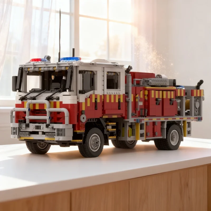 

3701pcs MOC Australian Rural Tanker Fire Truck Icons Model Building Blocks DIY Gift Creative Collectible Display Decor Premium