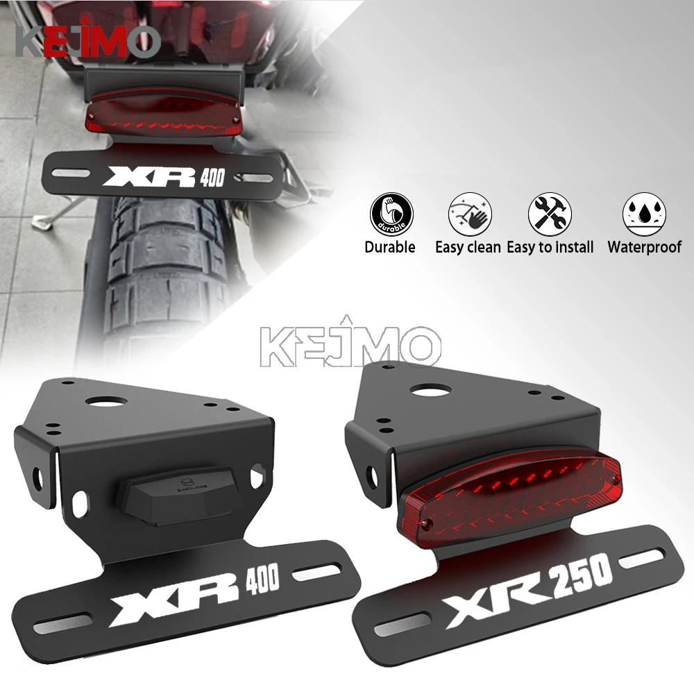 Motor Aluminum Licence Plate Holder Set FOR Honda XR400 XR250 Motard 2005 2006 2007 2008 XR250R XR400R XR 400 250 R 1996-2003