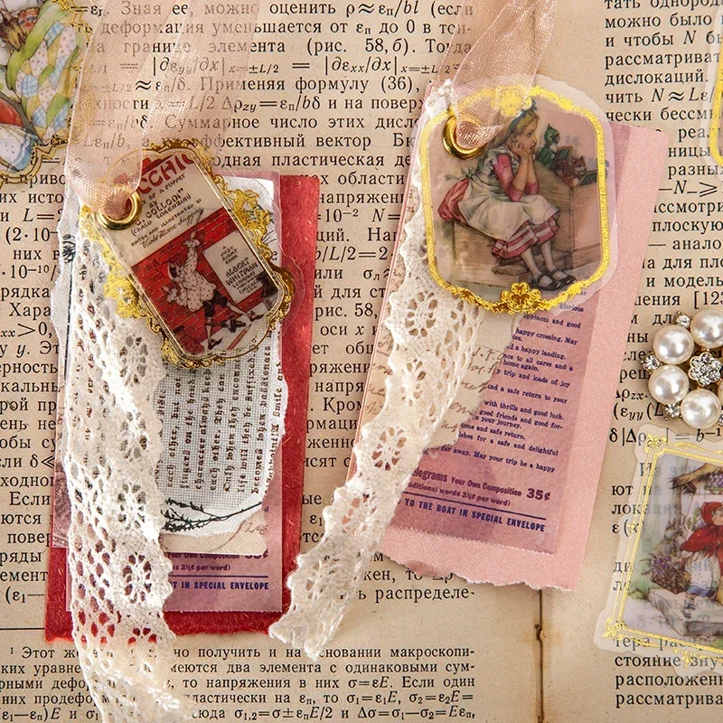 30 قطعة ملصقات الذهب البرنز الطفولة حساب اليد سكرابوكينغ المواد الديكور الحافة الذهبية ديكو 12*7 سنتيمتر