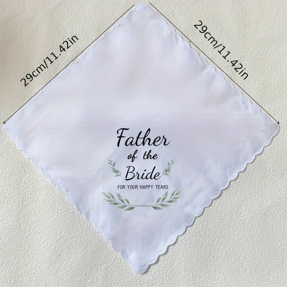 For Happy Tears Wedding Handkerchief Tears of Joy Parents Wedding Day Tissue Keepsake Gift for Mother Father of Bride Groom