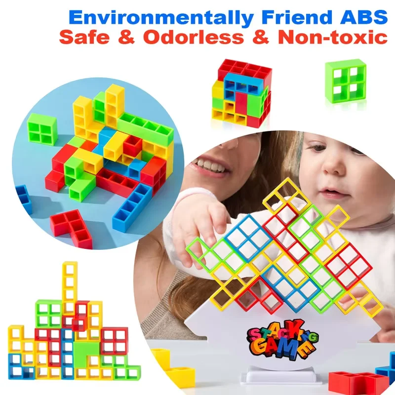 48-64PCS Balances Stacking Board Games Kids Adults Tower Block Toys For Family Parties Travel Games Kid Desktop Party Toy Gifts