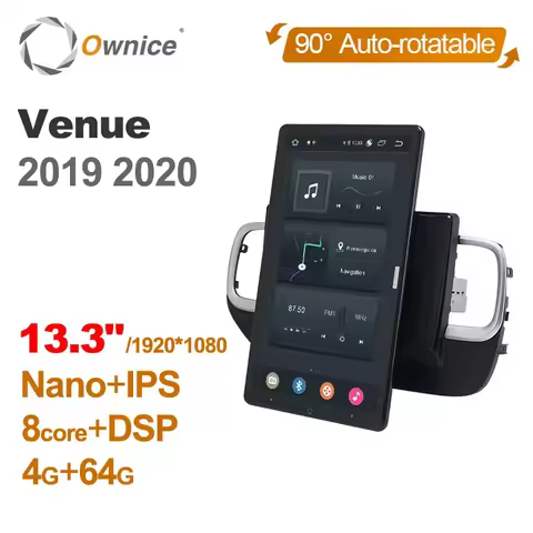 Tesla Style PX6 DSP 13.3" Android 10.0 Car DVD Player GPS Navigation Radio For Hyundai Venue 2019 2020 Multimedia Stereo Radio