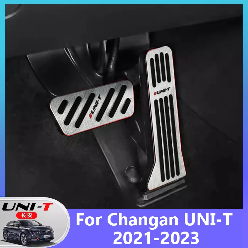 

For Changan UNI-T UNIT Car Accessories Pedal Pad 2021 2022 2023 Stainless Steel Pedalboard Aluminium Alloy Rubber Brake Cover