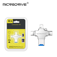 4 In 1 USB 3.0 To Type C Lightning Micro TF Card Reader Memory Card Reader OTG Adaptador USB Connector for iphone
