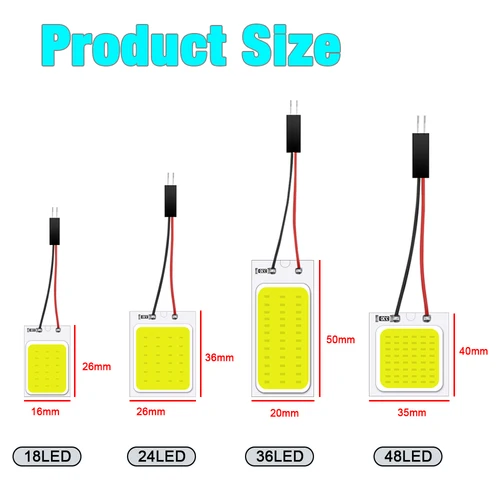 Imagen 2 del producto Bombillas de señal LED COB de adorno de 12V y 24V, 31mm, 36mm, 39mm, 41mm, C5W 168, luces de lectura interiores para coche, lámpara de matrícula de cúpula T10 BA9S