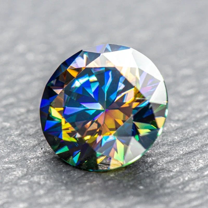 Moissanite Ronde Cut Groothandel Regenboog Paarse Kleur Pass Diamond Test Charms voor DIY Sieraden Maken Ringen met GRA Certificaat