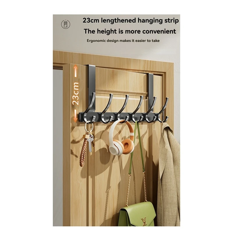 Over The Door Hooks For Hanging Over The Door Hanger Over The Door Towel Rack For Bathroom With 6 Triple Coat Hooks