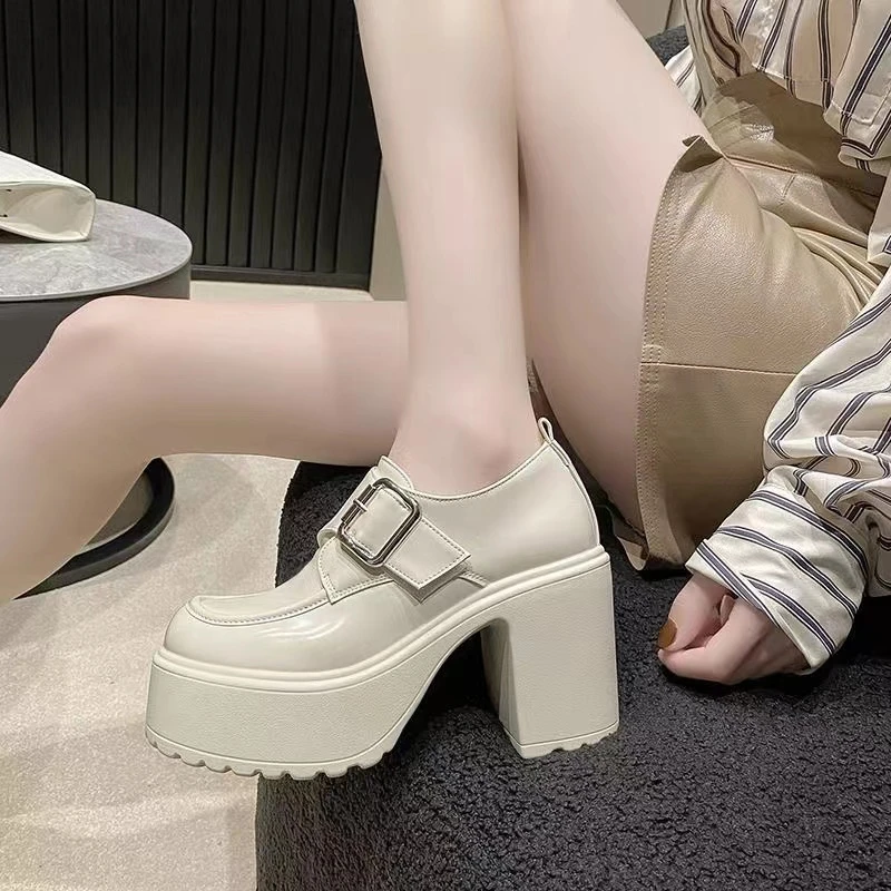 Women Platform Mary Janes Lolita Shoes Party Chunky Heels Pumps New Women Shoes Mujer Fashion Summer 2024 Oxford Zapatos Q118