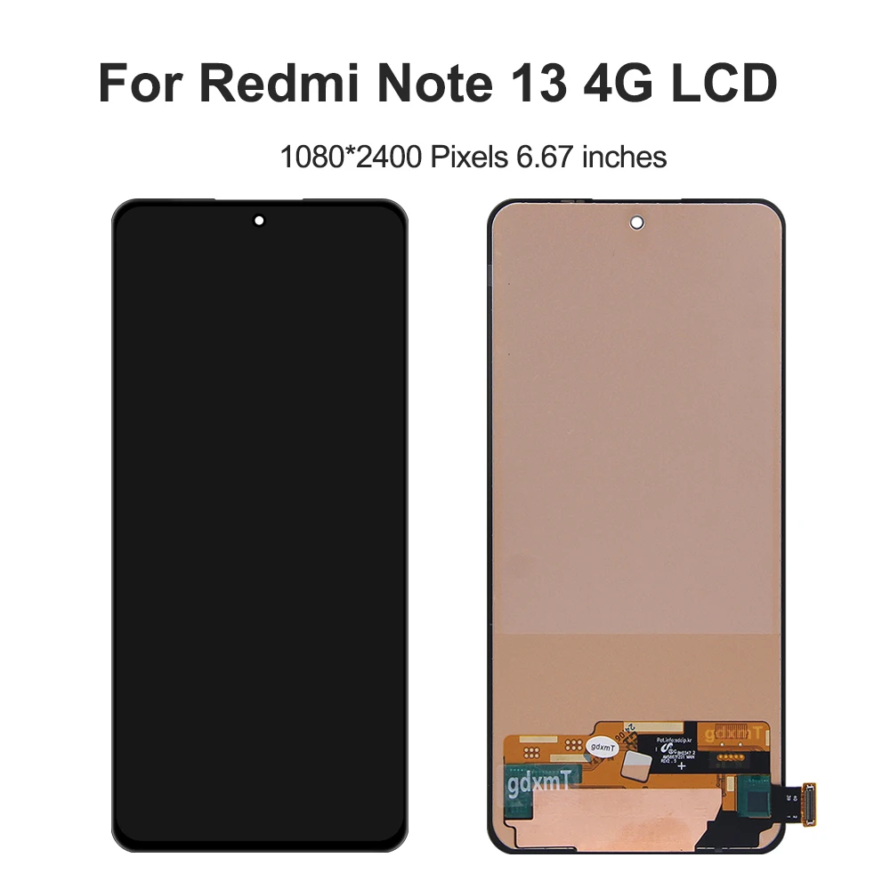 Tested 6.67\'\'For Xiaomi Redmi Note 13 4G For Redmi Note13 23129RAA4G LCD Display Touch Screen Digitizer Assembly Replacement