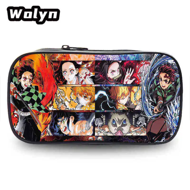 

Pen Bag Demon Slayer New Season Cartoon Peripheral Cartoon Creative Personality Storage Bag Students Study Stationery Pen Bag