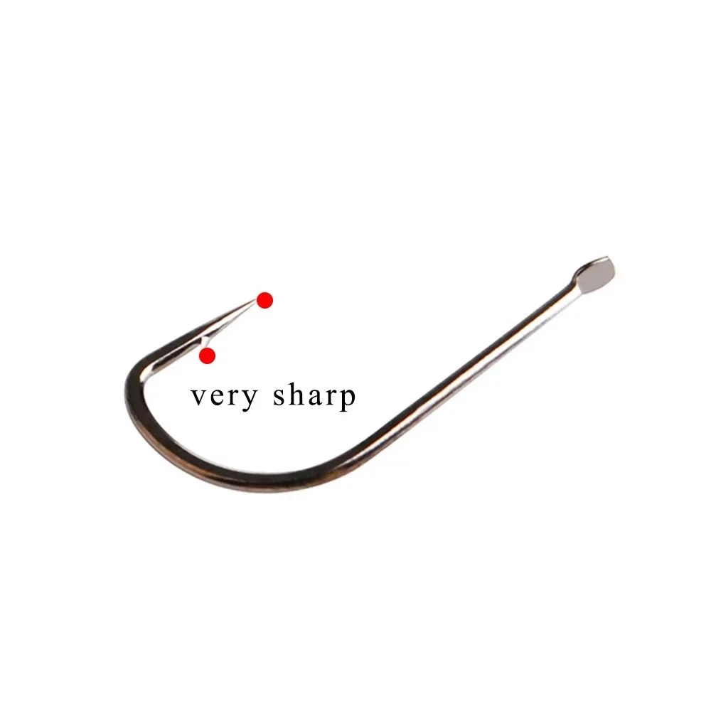 NGB 60-70PCS High Carbon Steel SODE Fishing Hooks 5#-10# Flatted Sharp Barbed Hook Carp fishing Marine Cut Hook Pesca Tackle