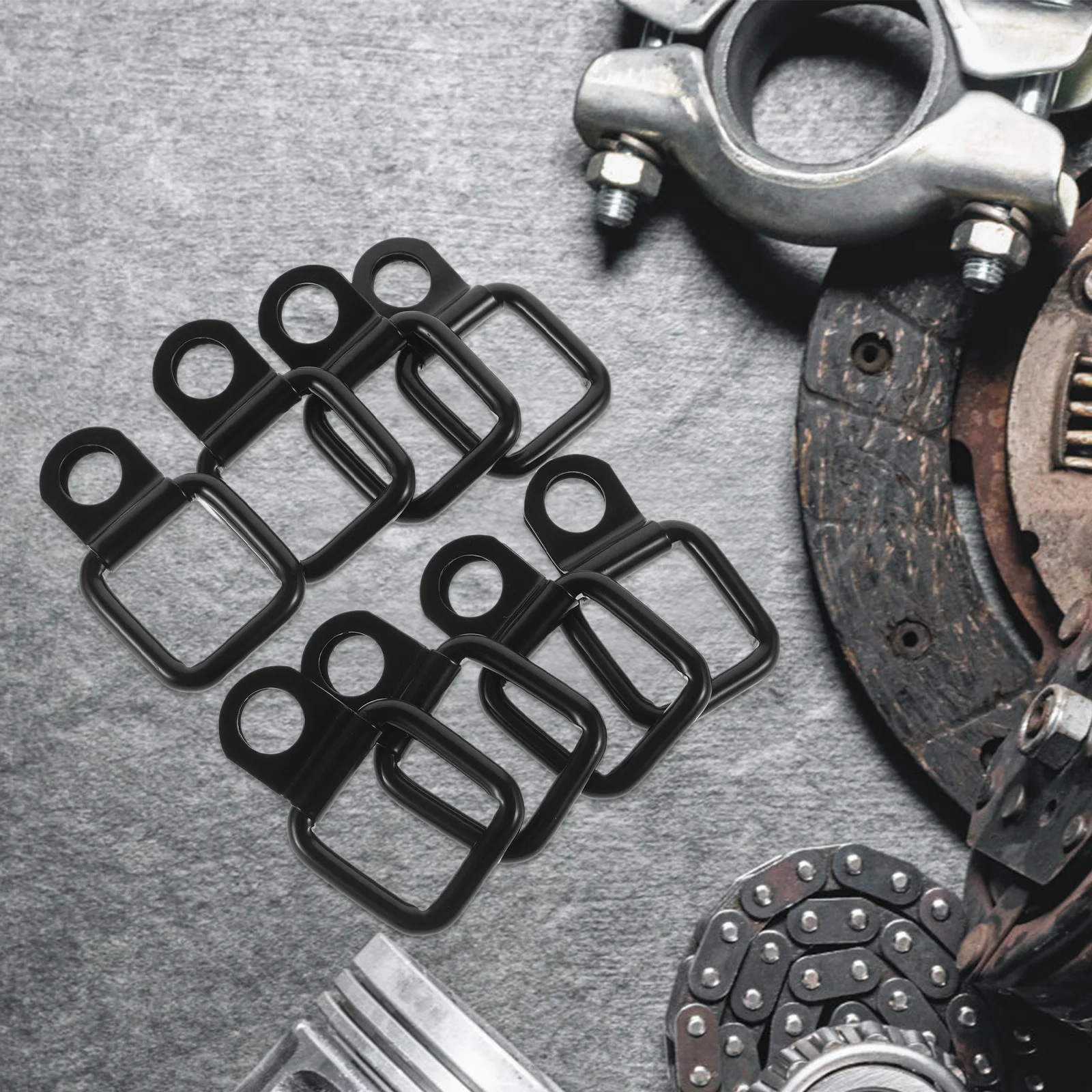 

8Pcs Car Roof Cover Pull Ring Heavy Duty Trailer Tie Down D Rings Truck Cargo Anchors Metal Anchor Hooks Replacement