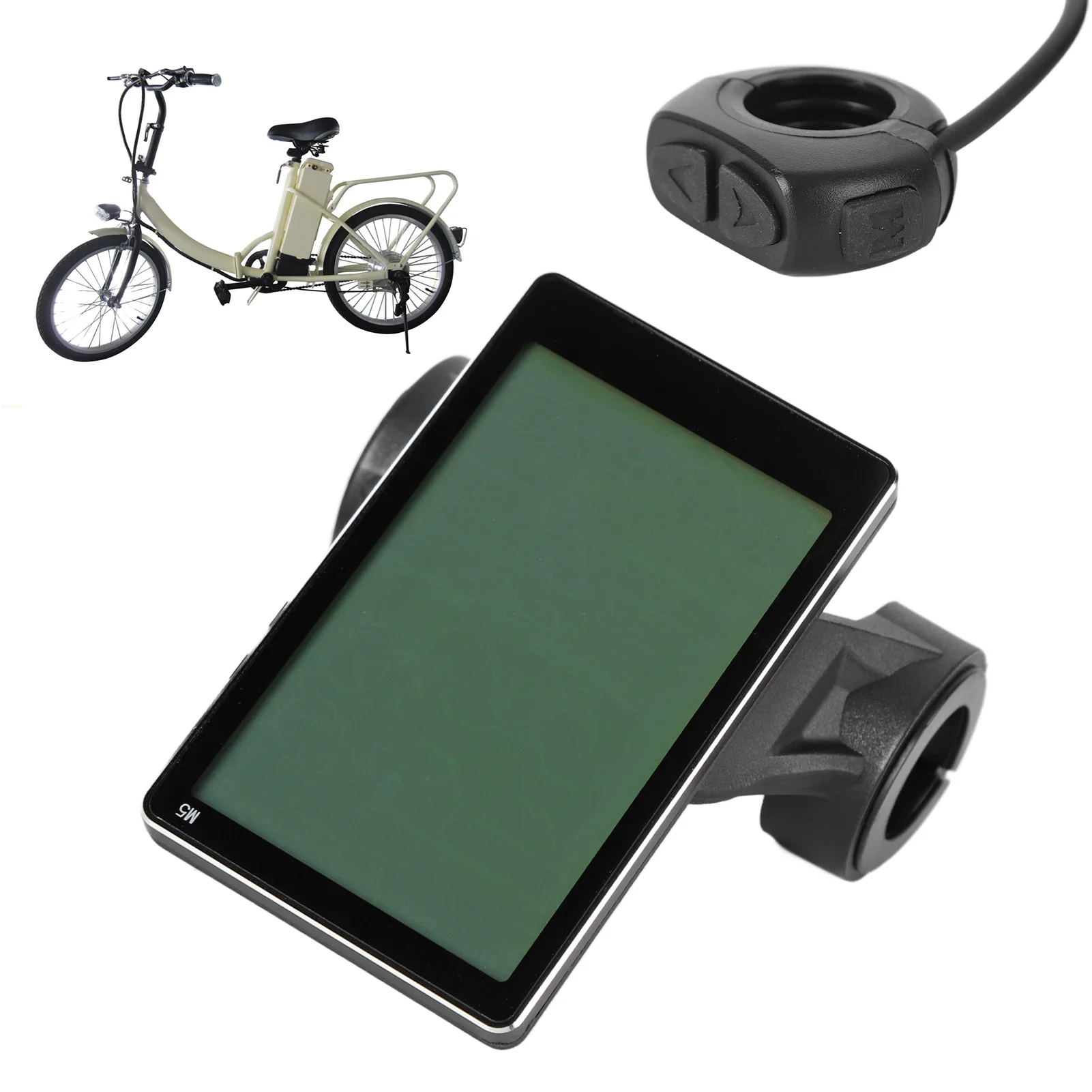 

Electric Bike M5 LCD Display Electric Scooter LCD Display Good Toughness Waterproof Compact ABS for 31.8mm Diameter Handlebars