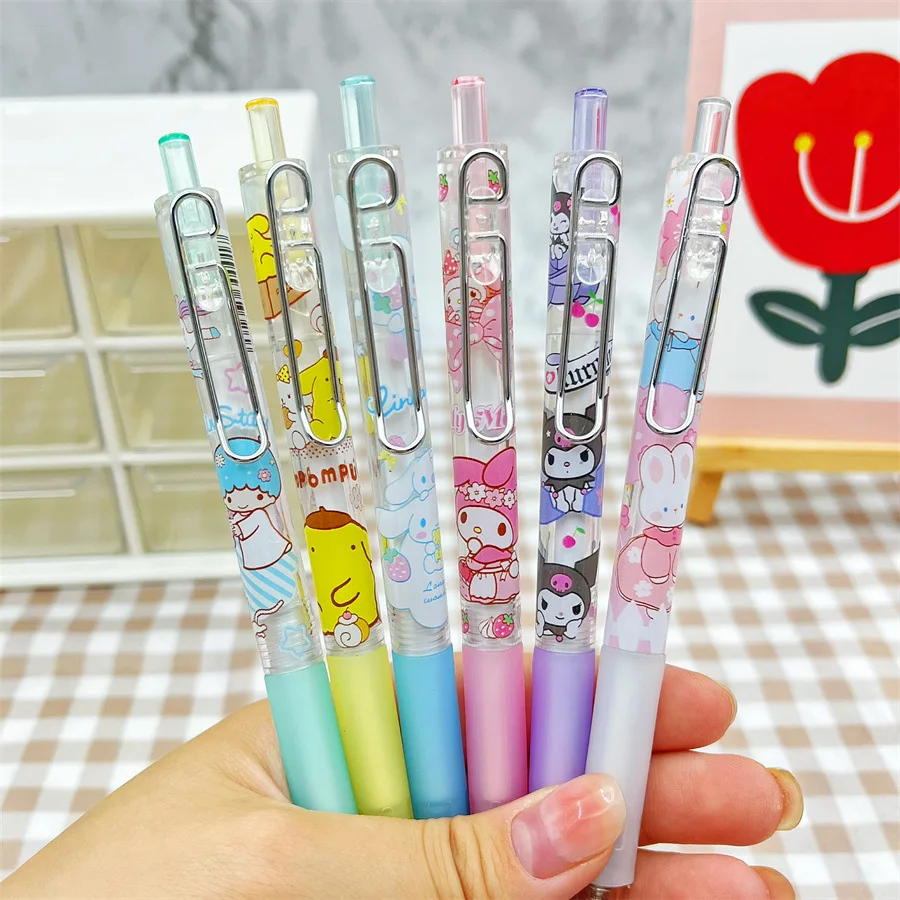 

Kawaii Sanrio Press Neutral Pen HelloKitty Anime Cartoon High Value Neutral Pen Study Stationery School Supplies Birthday Gifts