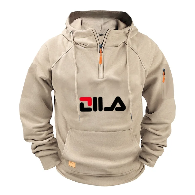 

Autumn men's long-sleeved knitted solid-color pullover, street wear, warm and breathable sweatshirt, sweatshirt