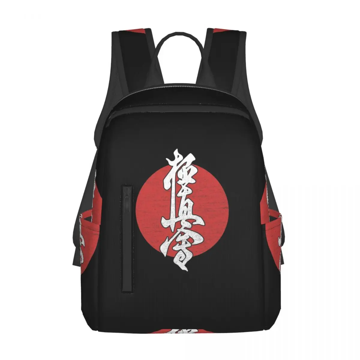 

Kyokushin Karate Kanji Taijutsu Backpack Daypack Large Capacity Kids BookBag School Bag Shoulder Bags for Men Women