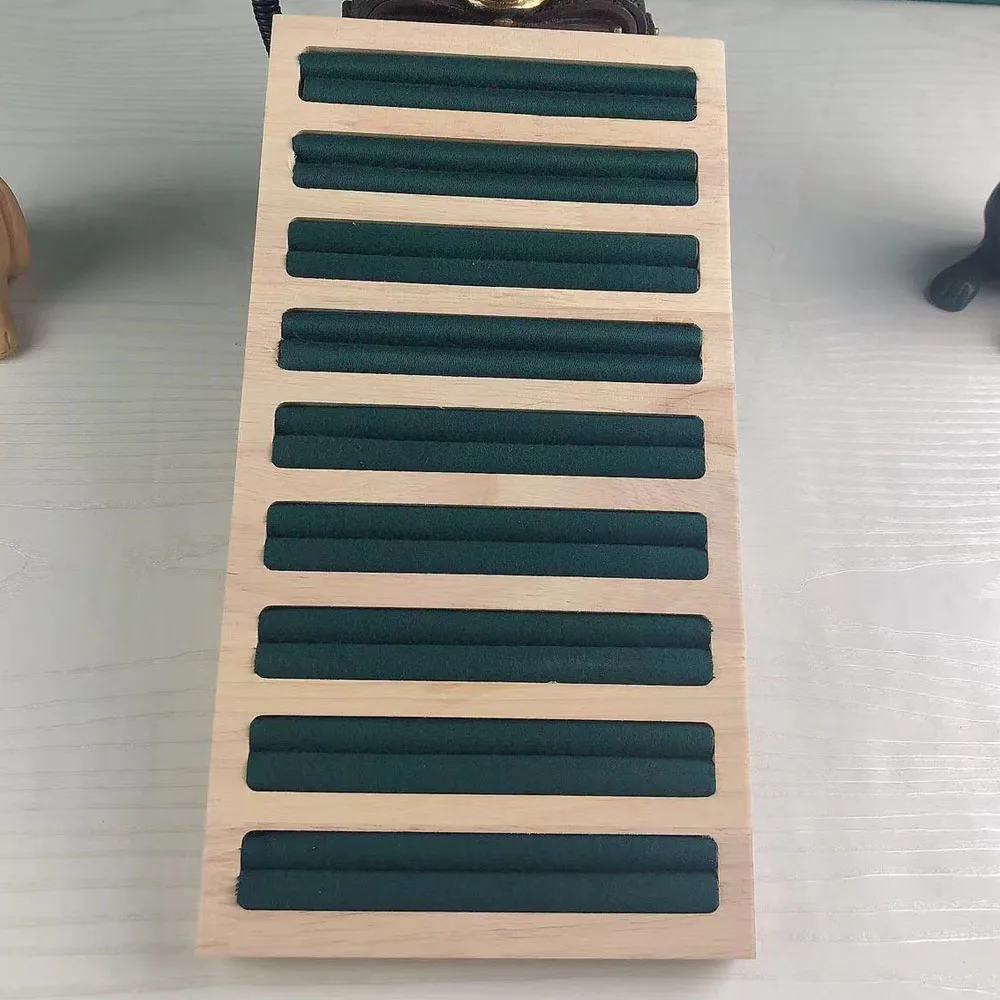 Simple 9 Slots Ring Display Tray, Elegant Jewelry Storage