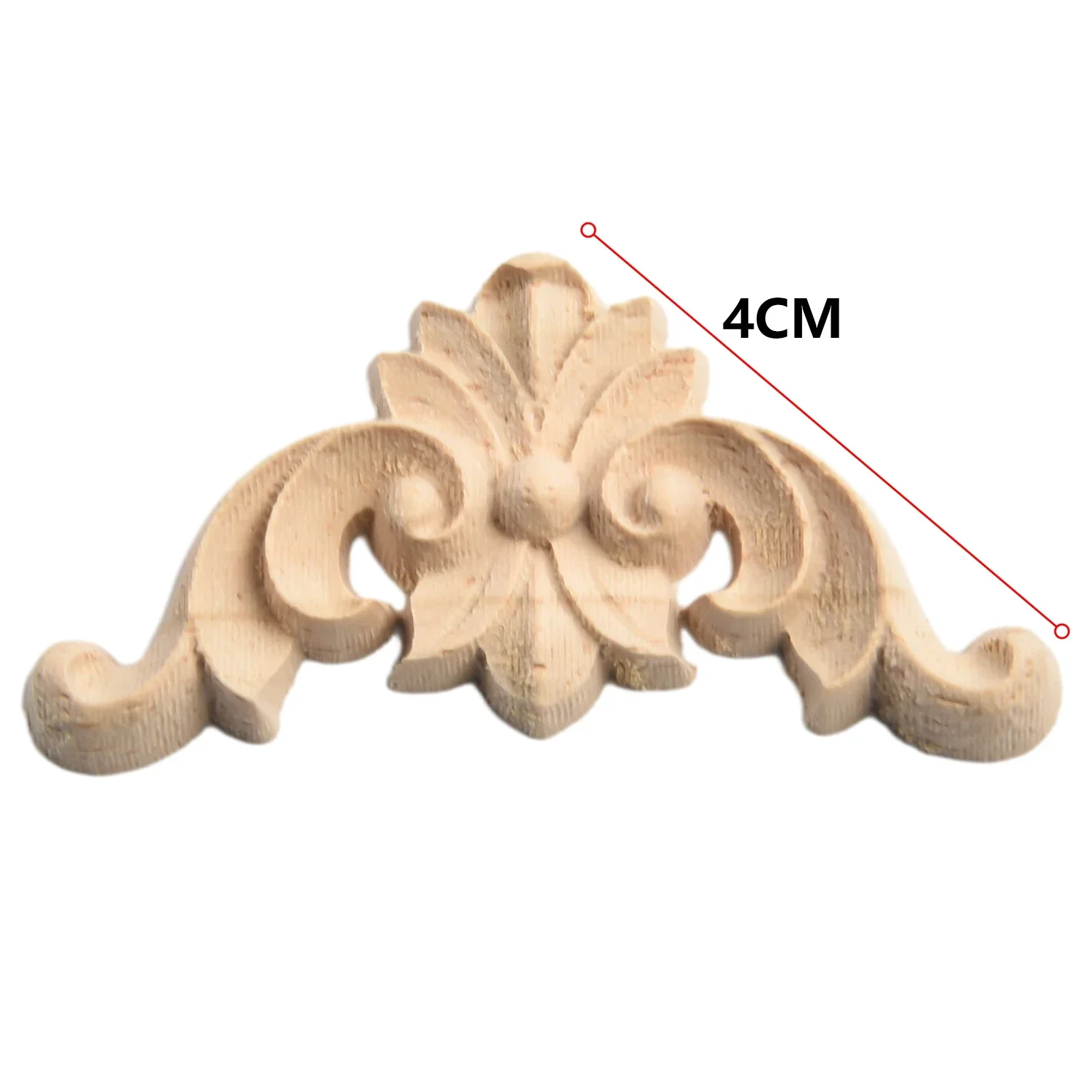 Beautiful Home Wood Applique Carve Decal Unpainted Accessories 4*4cm-20*20cm Classic Decoration European Style