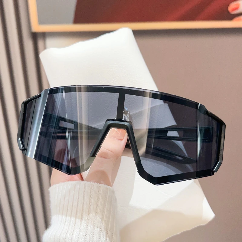 New Cycling Sunglasses Large Frame UV400 Shades UV Protection Outdoor Sports Windproof Anti-Ultraviolet Hiking Climbing Goggles