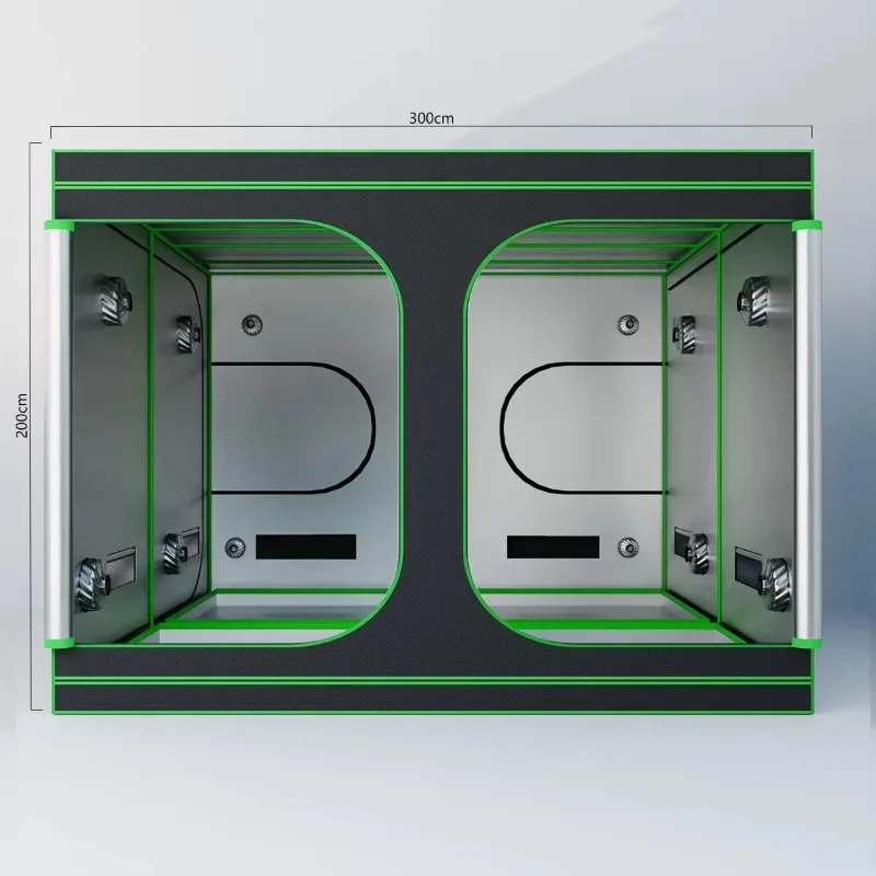 Sale Price From The Factory 300*300*200 600D Grow Tent with Windows and Plastic Corners for Home Gardening