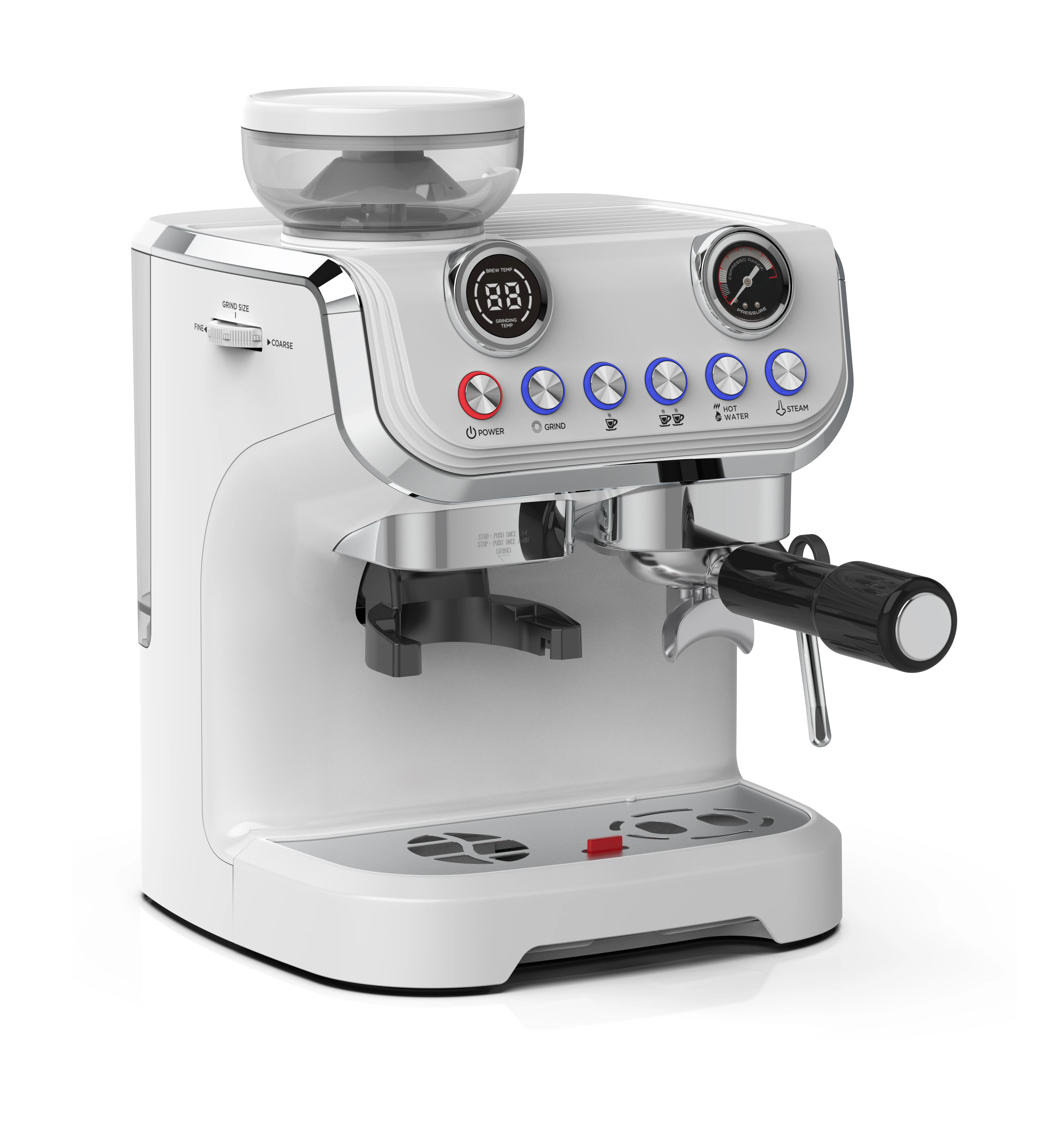 2024 New style 15 Bar Pump Espresso Coffee Maker with Built-In Bean Grinder for Cappuccino coffee machine