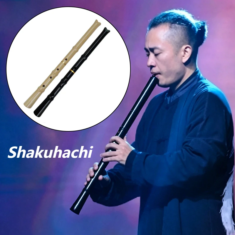 Flauta de Resina Shakuhachi de 5/6 Orificios, Flauta Tradicional de Viento Vertical Xiao para Interpretación Profesional, Instrumentos de Viento de Madera para Principiantes