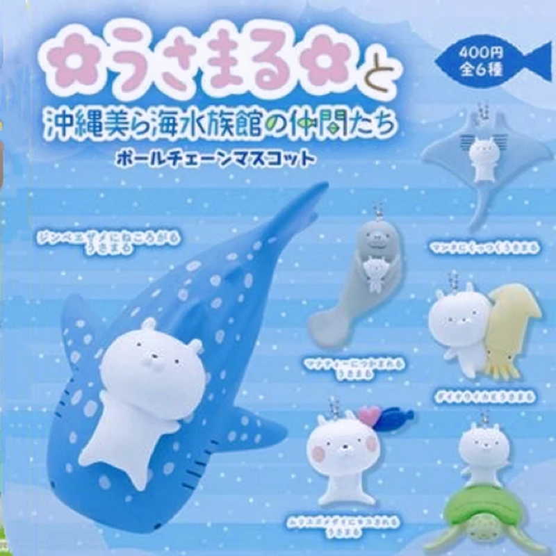 

Japanese Gashapon Gacha Aquariumes Capsule Toy Whalees Sharkes Sea Lion Turtless Ornamnets Pendant Keychain