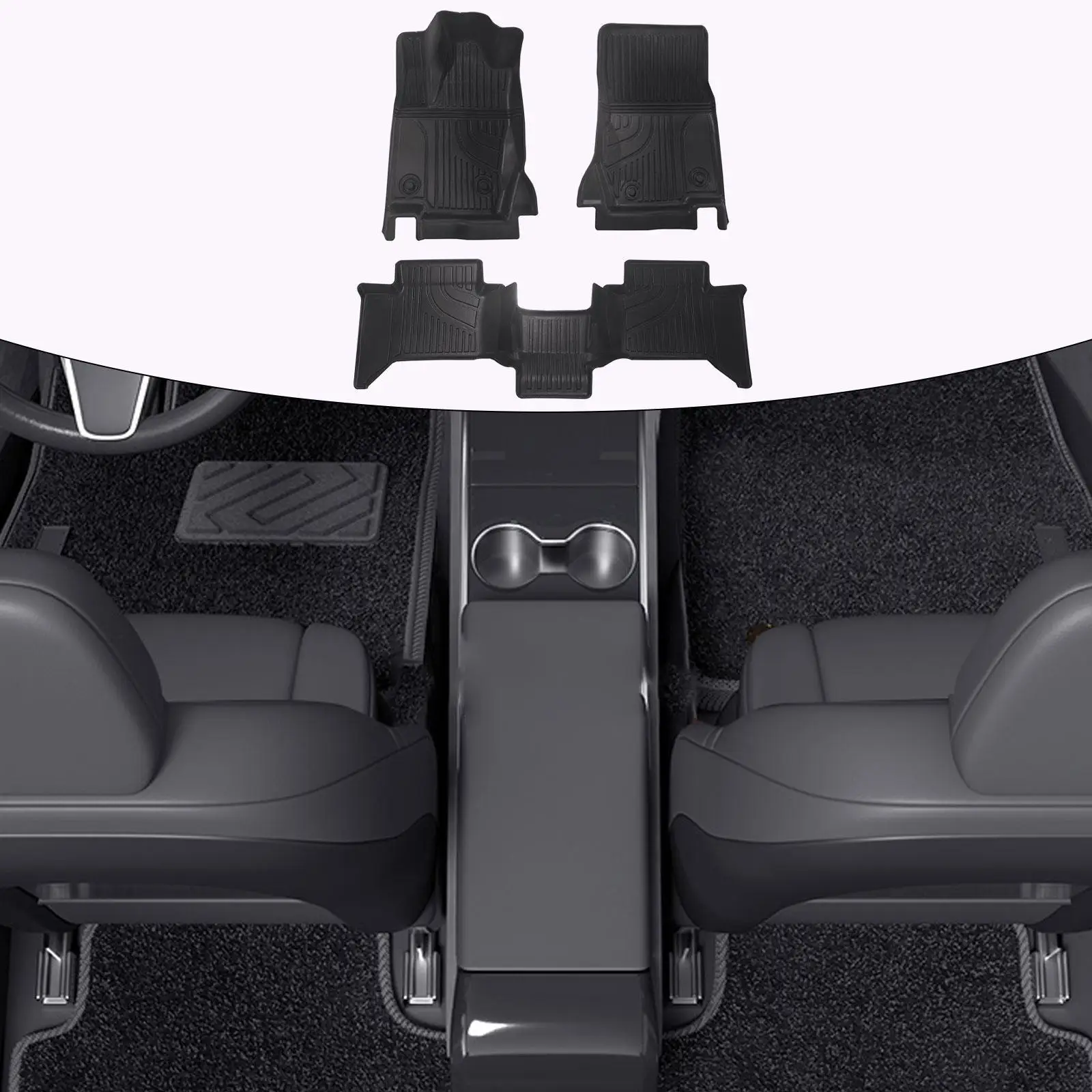 

3 шт. напольные коврики спереди и сзади для Toyota для Land Cruiser 2024