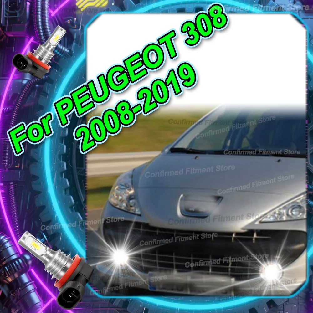 

Противотуманные фары, светодиодные передние противотуманные фары для PEUGEOT 308 2008-2019 2009 2010 2011 2012 2013 2014 2015 2016 2017 2018