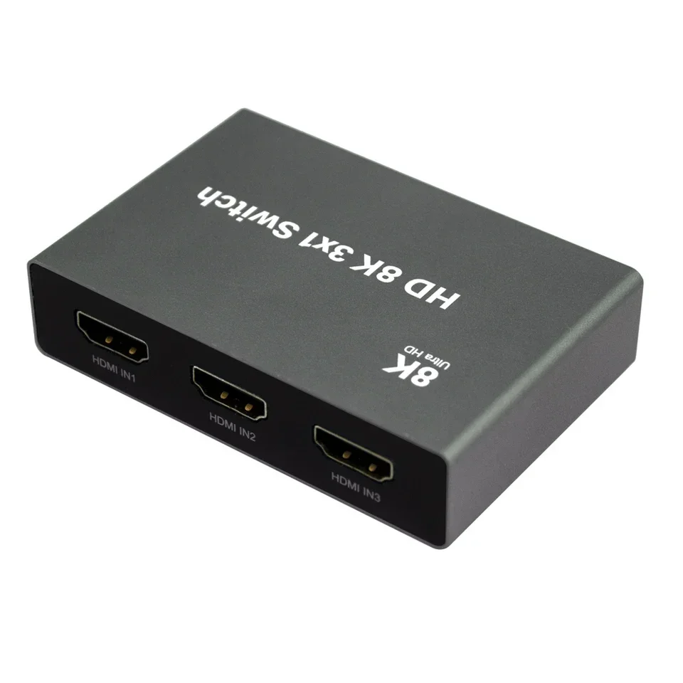 

For HDMI 2.1 Switcher 8K 60Hz 3-in-1 Out Video Splitters & Converters IR Remote Supports LPCMDTS Dolby Digital Dolby TrueHD